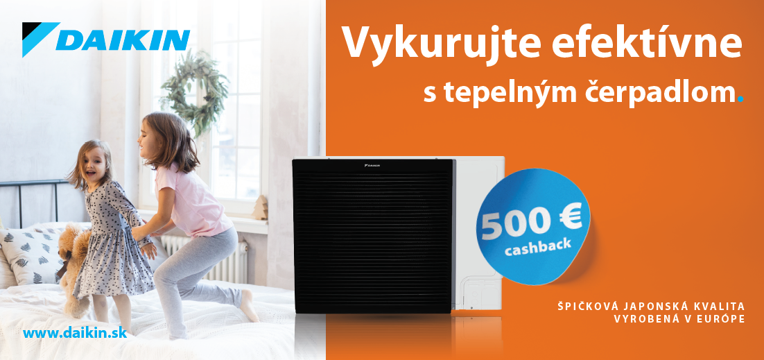 Či už rekonštrukcia alebo novostavba. Máme pre vás ideálne riešenie s tepelným čerpadlom Daikin ERRA 1 Daikin erra
